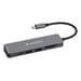 Verbatim Dock USB-C Essentials Multiport Hub – 6 Ports 4K HDMI PD100W USB-A 3.2 USB-A 2.0 Card Reader 5000 Mbit/s Grey/Preto