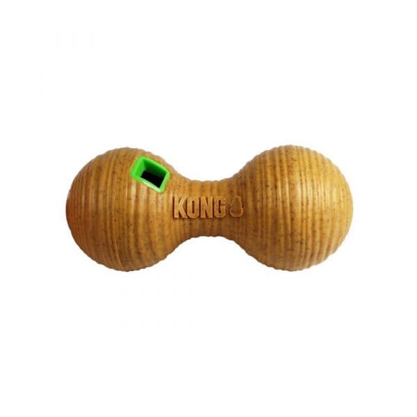 Kong Bamboo Feeder Dumbbell Brinquedo Recheável M