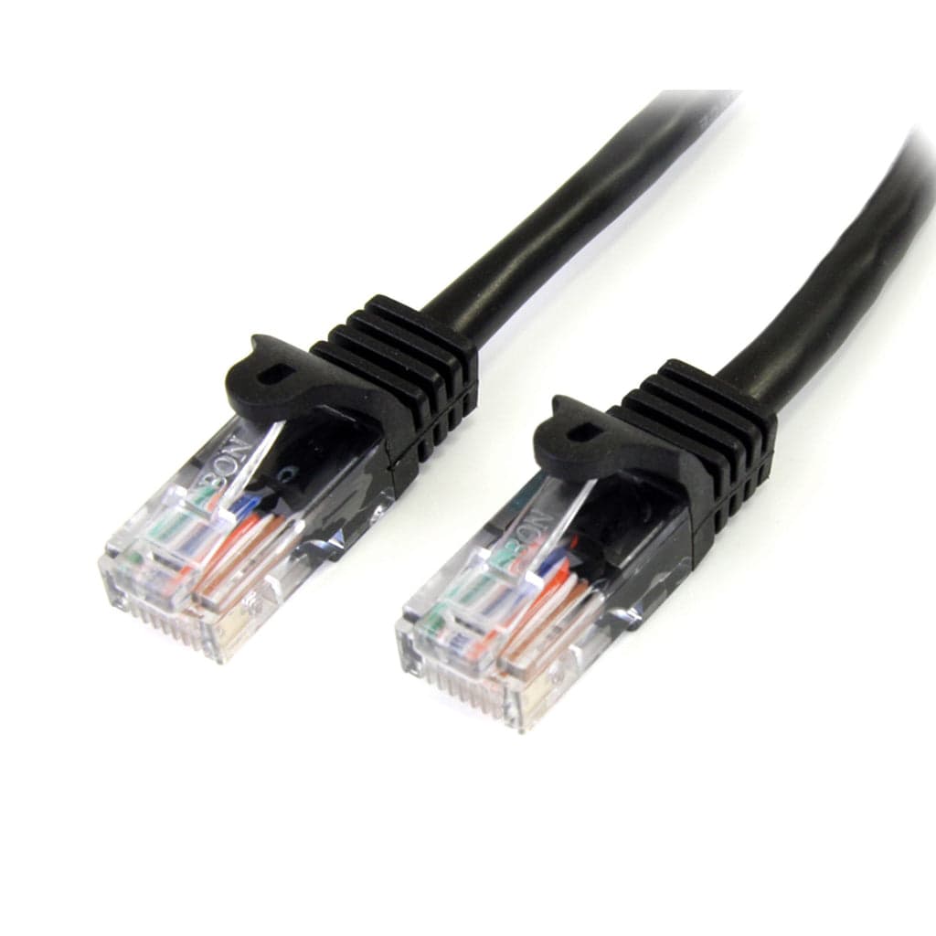 StarTech.com 45PAT2MBK cabo de rede Preto 2 m Cat5e U/UTP (UTP)