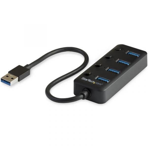 Startech Hub de Interface usb 3.0 (3.1 Gen 1) Type-a 5000 Mbit/s Preto - HB30A4AIB