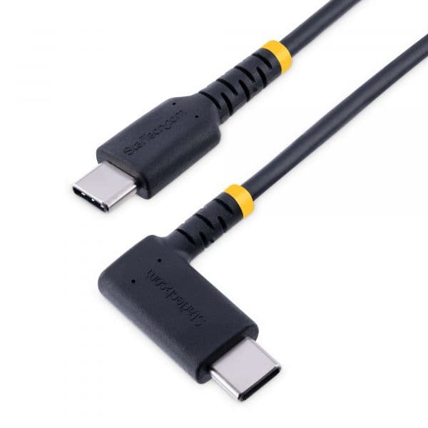StarTech.com R2CCR-1M-USB-CABLE Cabo USB-C Ângulo Direito PD 60W 3A 1m