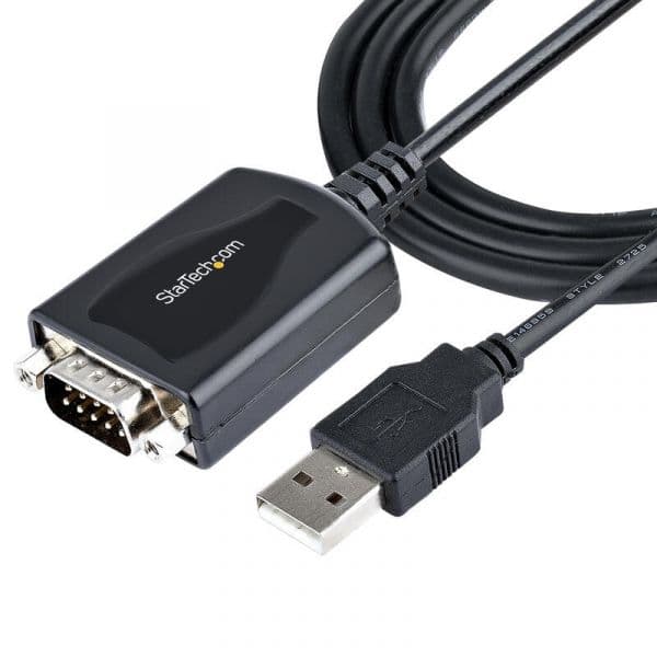 Startech Cabo Adaptador 1m StarTech USB A a Cabo SERIE c/ Retenção Porta COM