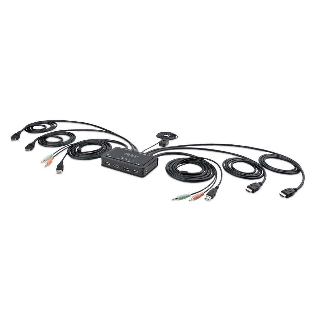 StarTech.com C2-DH46-UA2-CBL-KVM chaveador KVM Preto