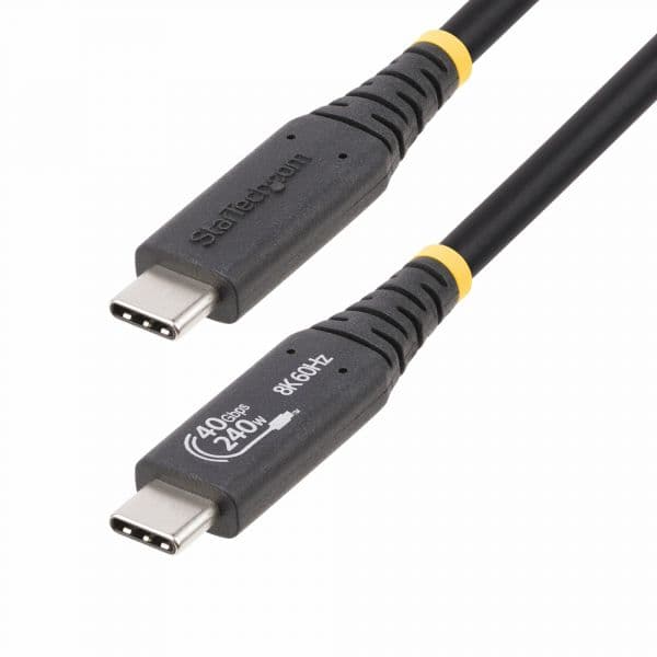 Startech.com 50C-40G Cabo USB-C USB4 40Gbps 240W 0.5m Preto
