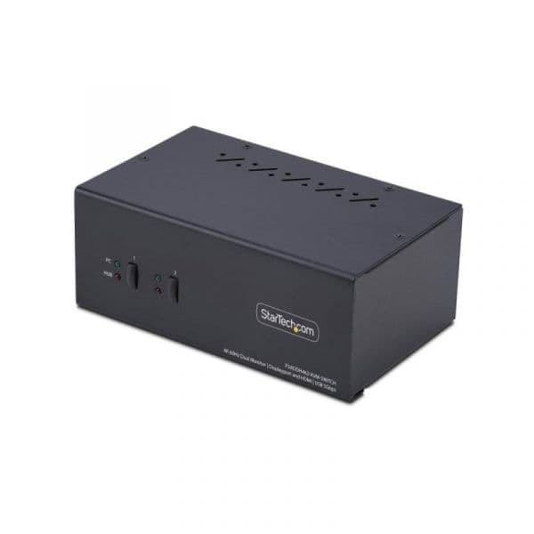Switch KVM StarTech 2 Portas DisplayPort HDMI 4K 60Hz USB 5Gbps Preto