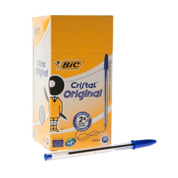 Bic Esferográfica Cristal Original Azul 50 Unidades