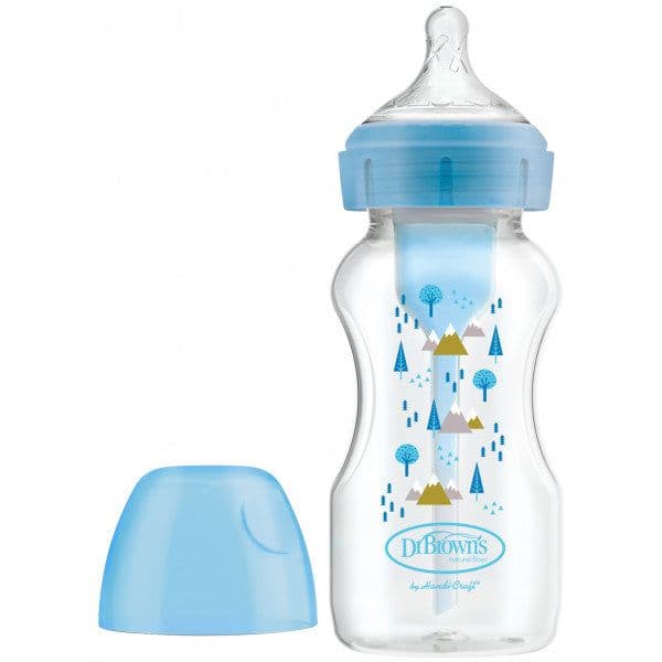 Dr Brown's Options Biberão Largo Azul Tetina Silicone 270ml