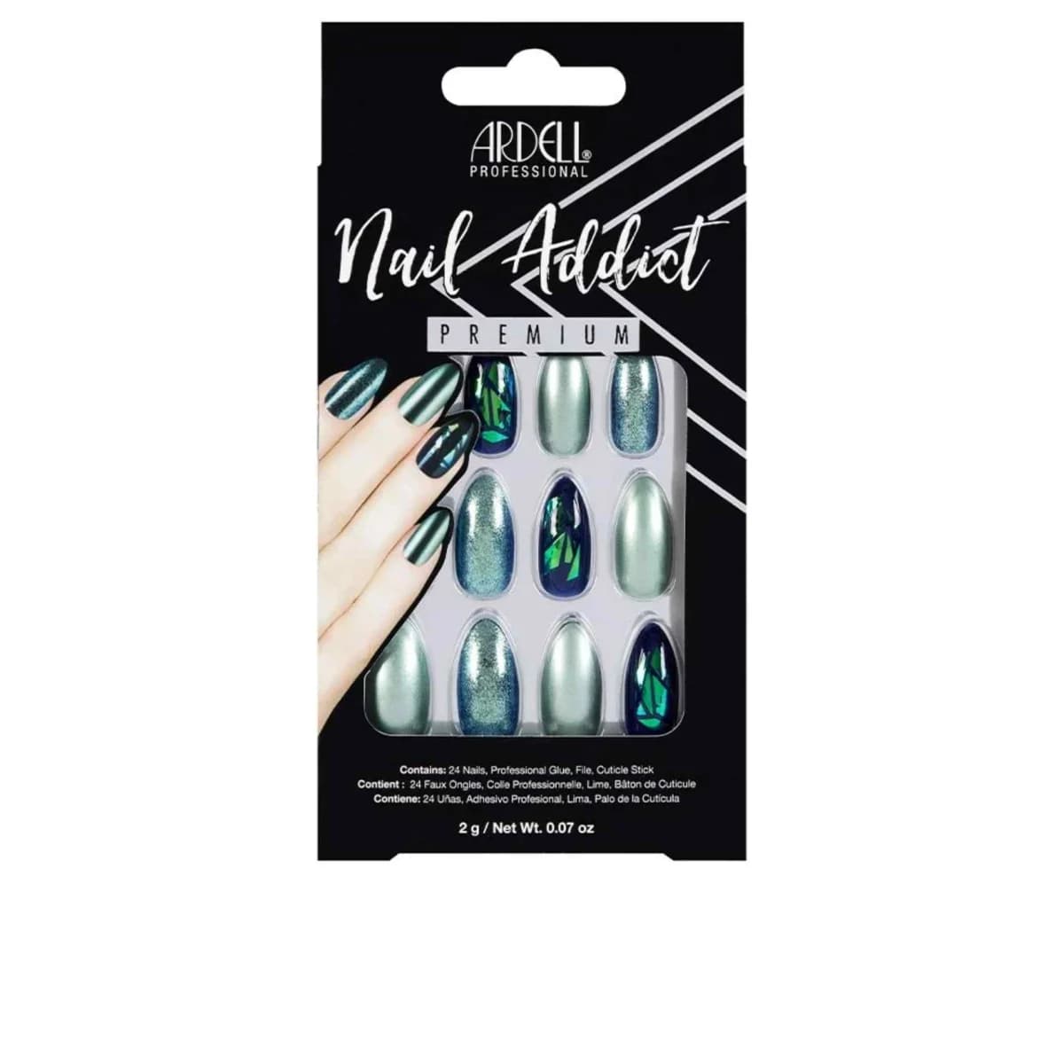 Nail addict Green Glitter Chrome