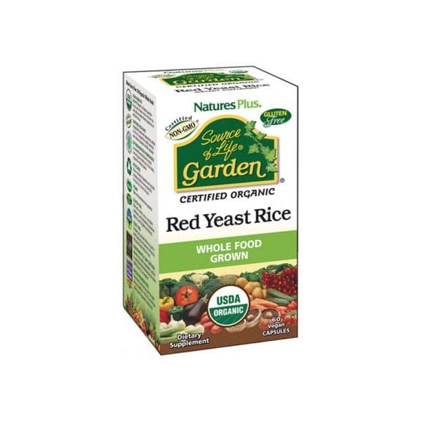Natures Plus Garden Levedura Vermelha de Arroz 60 Cápsulas