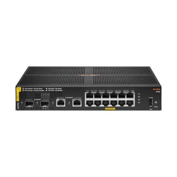 Hpe Switch Aruba 6100 12G Class4 Poe 2G/2SFP+ 139W Switch L3 Administr - JL679A#ABB