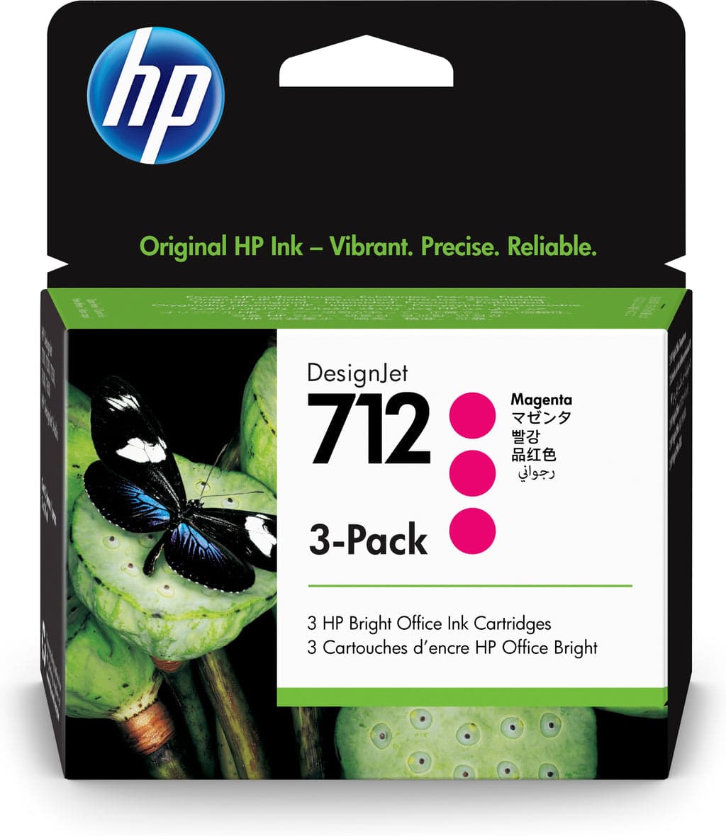 Tinteiro HP 712 3-Pack 29-ml Magenta