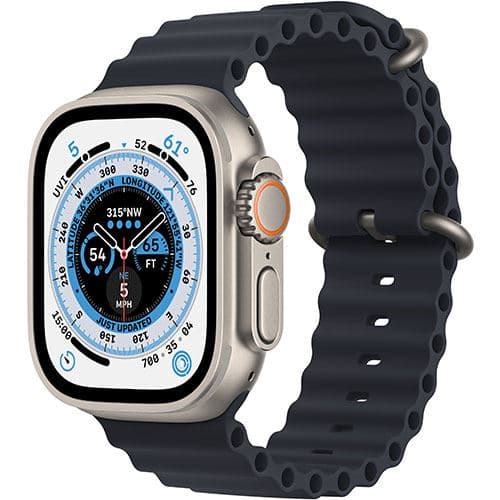 Apple Watch Ultra GPS+Cellular 49mm Titânio c/ Bracelete Ocean (Meia-Noite)