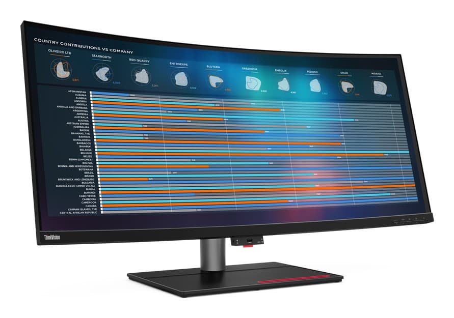Monitor Lenovo 39.7" ThinkVision P40w-20 5K 75Hz Curvo IPS Thunderbolt 4
