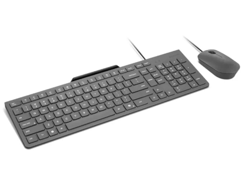 CONJUNTO TECLADO E RATO LENOVO GX31R09789 C/ FIO / SUPORTE PARA TELEFONE / LAYOUT PT / CINZENTO -  3