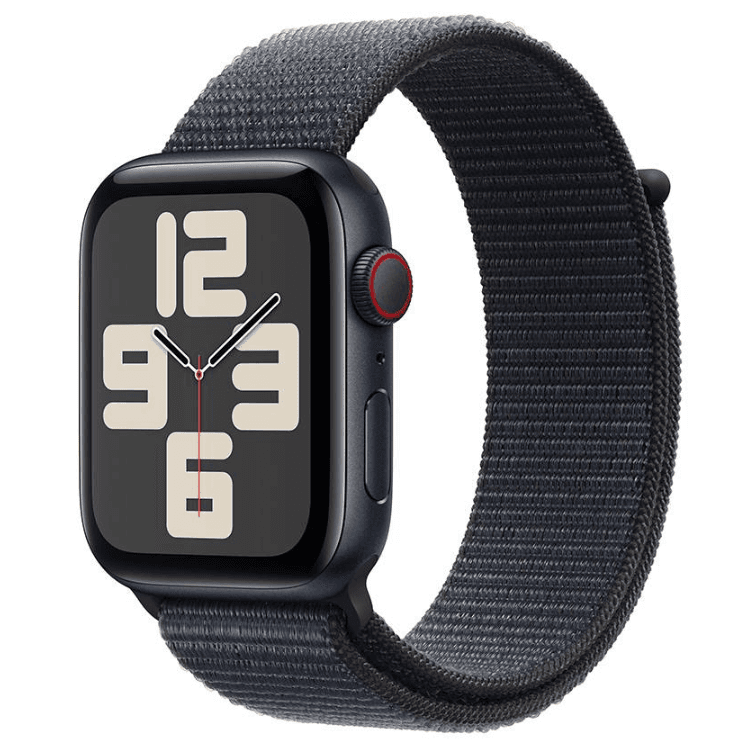 Apple Watch SE (2024) GPS+Cellular 40mm Alumínio Midnight c/ Bracelete Loop Ink