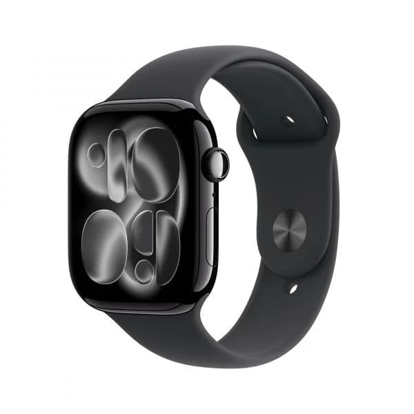 Apple Watch Series 11 GPS 46mm Alumínio Preto Brilhante c/ Bracelete Desportiva Preto S/M
