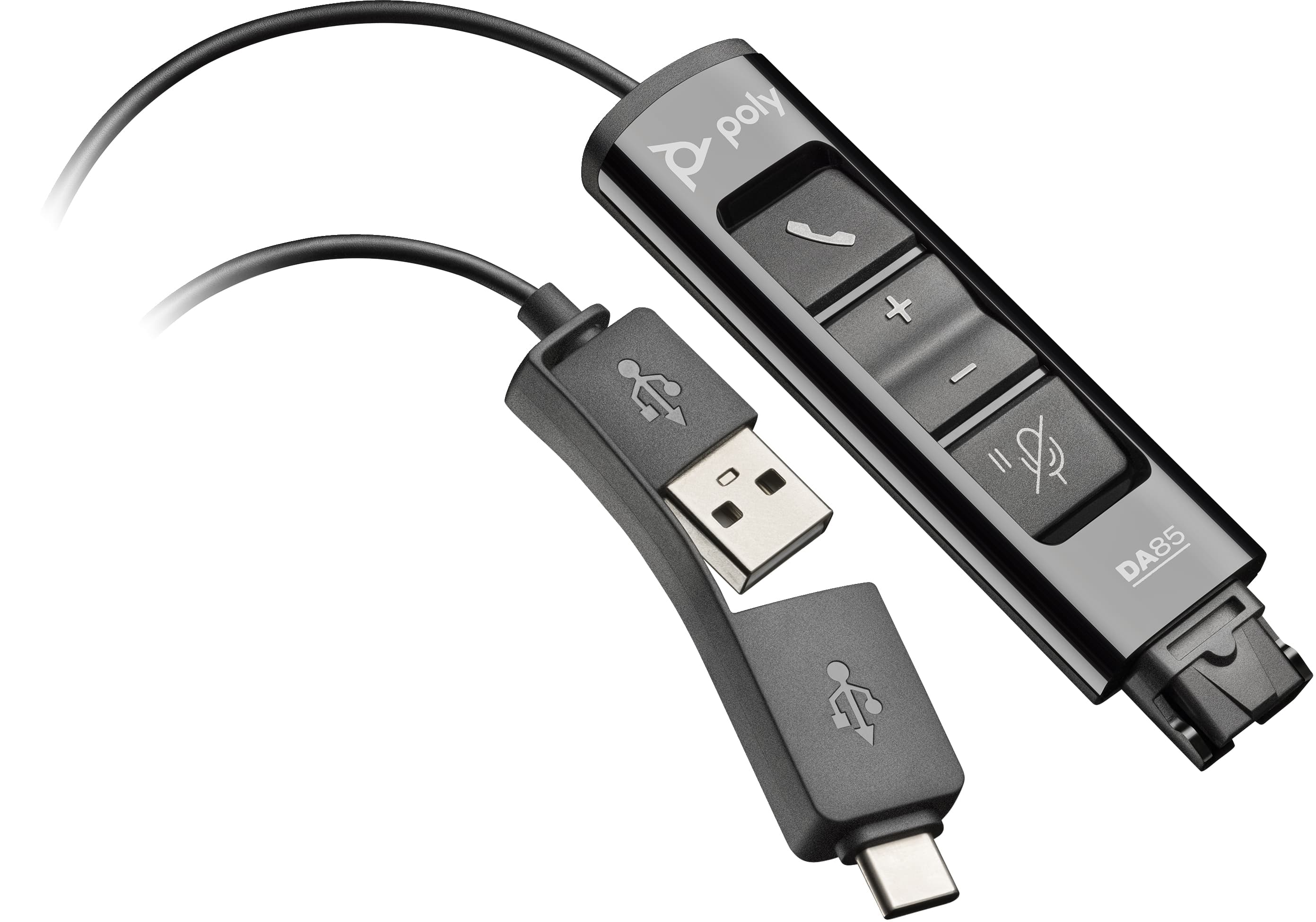 HP Poly Adaptador USB-C para QD DA85 TAA Preto