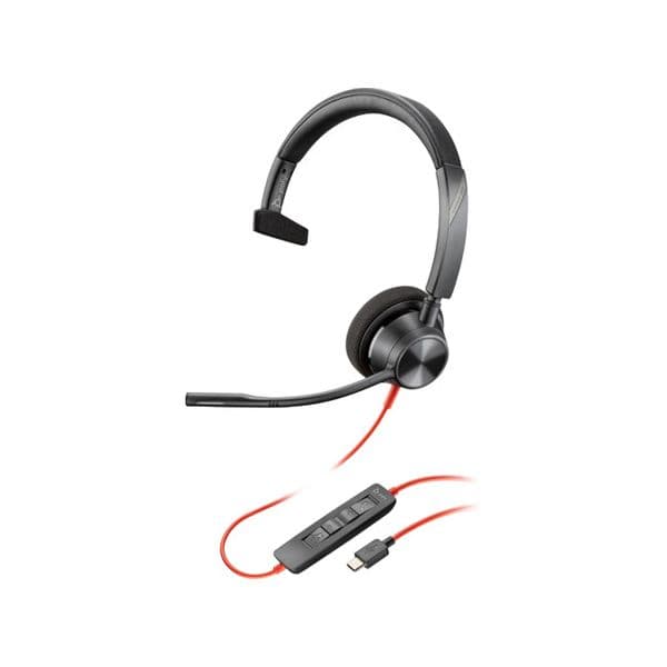 POLY Blackwire 3310 Monaural USB-C com Adaptador USB-C/A