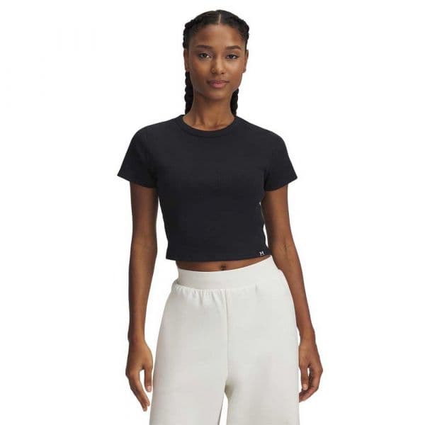 Under Armour T-shirt Rival Rib Baby Tee 6000264-001 L Preto