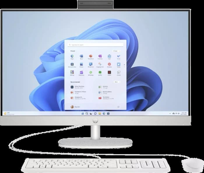 HP All-in-One 27-cr0475ng, branco, Core i7-1355U, 16GB de RAM, 1TB de SSD