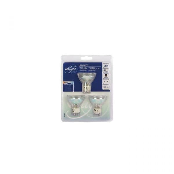 Velleman Lampada led Spot 3,2W Branco Frio 4000K - 220V GU10 Pack 3un - VELLAL3A2J