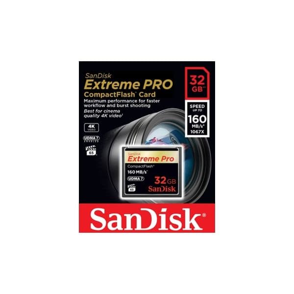 SanDisk 32GB Compact Flash Extreme Pro 160MB/s - SDCFXPS-032G-X46