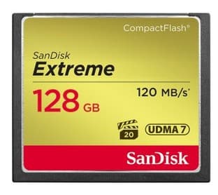 SanDisk 128GB Compact Flash 120MB/s UDMA7 800x - SDCFXSB-128G-G46