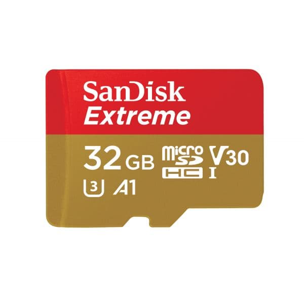 Cartão de Memória SanDisk 32GB MicroSD Extreme A1 V30 U3 UHS-I SDSQXAF-032G-GN6MA