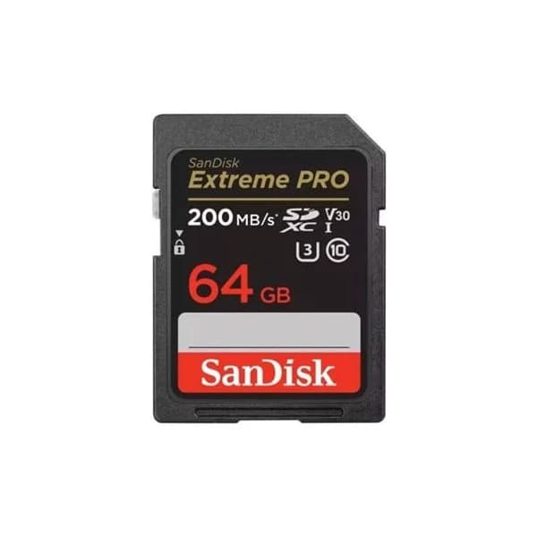 Sandisk Cartão Sdxc Extreme Pro 64GB V30 USH-1 (200MB/s) (class 10) - SANDISK121595