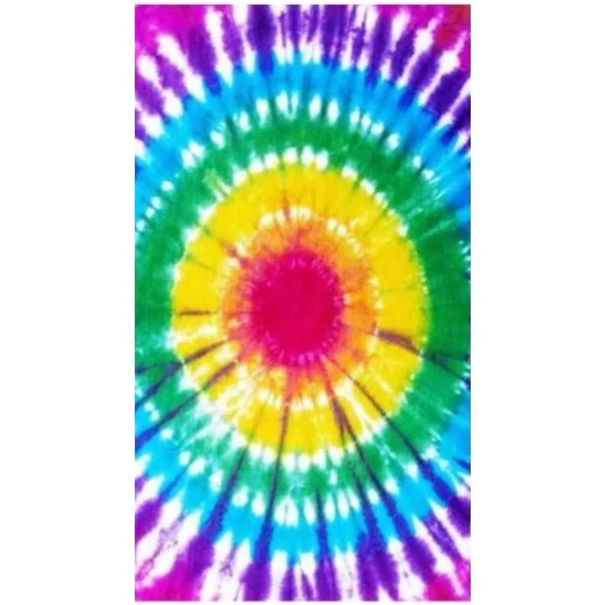 Toalha de Praia Microfibra Tie-Dye Multicolorida