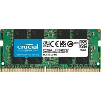 Memória RAM Crucial 32GB DDR4-3200 MT/s (PC4-25600) CL22 DRx8 Unbuffered SODIMM 260pin - CT32G4SFD832A