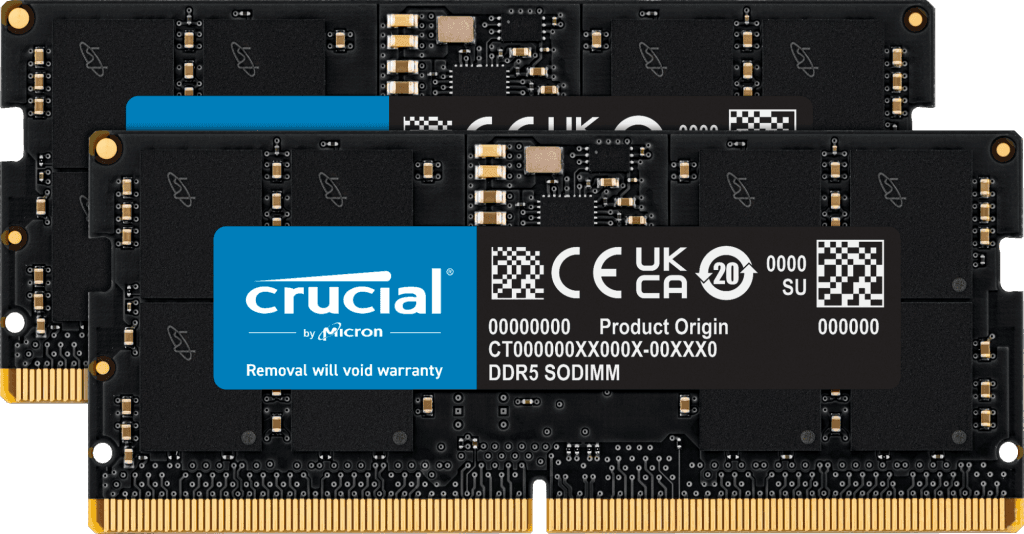 Memória RAM Crucial Memória SODimm DDR5 DDR5 Pack 2x 16GB (32GB) CL46 5600Mhz - CT2K16G56C46S5