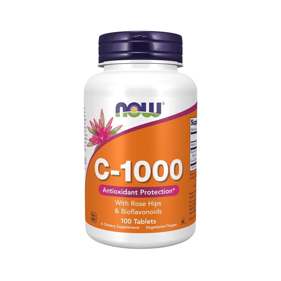 Now Vitamina C-1000 com Rosa Mosqueta 100 Cápsulas