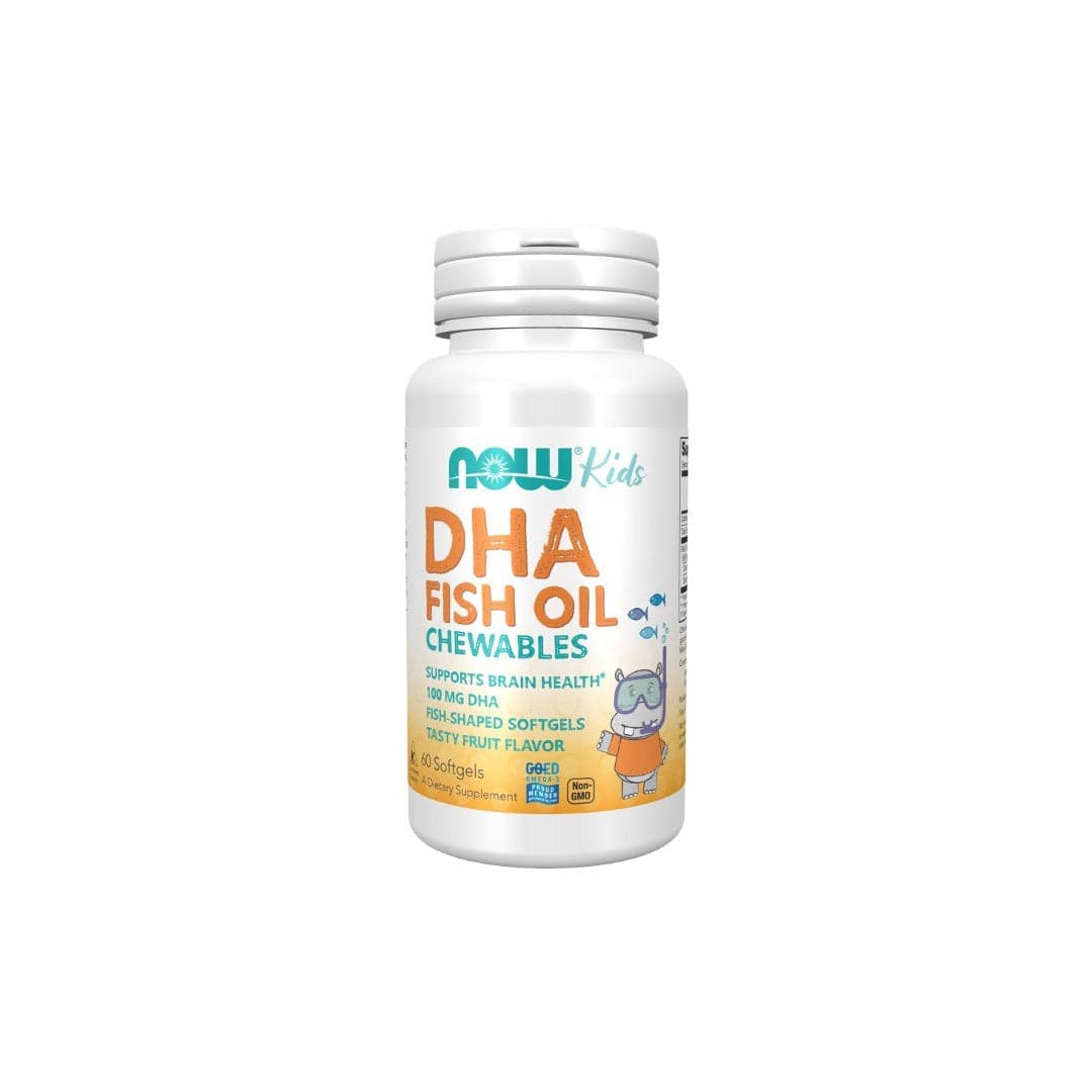 DHA 100 mg Kids Fish Oil 60 Chewable Softgels