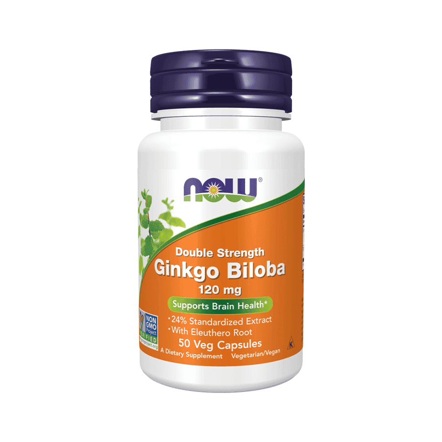 Ginkgo Biloba Double Strenght 120mg - 50 Cápsulas - Now Foods