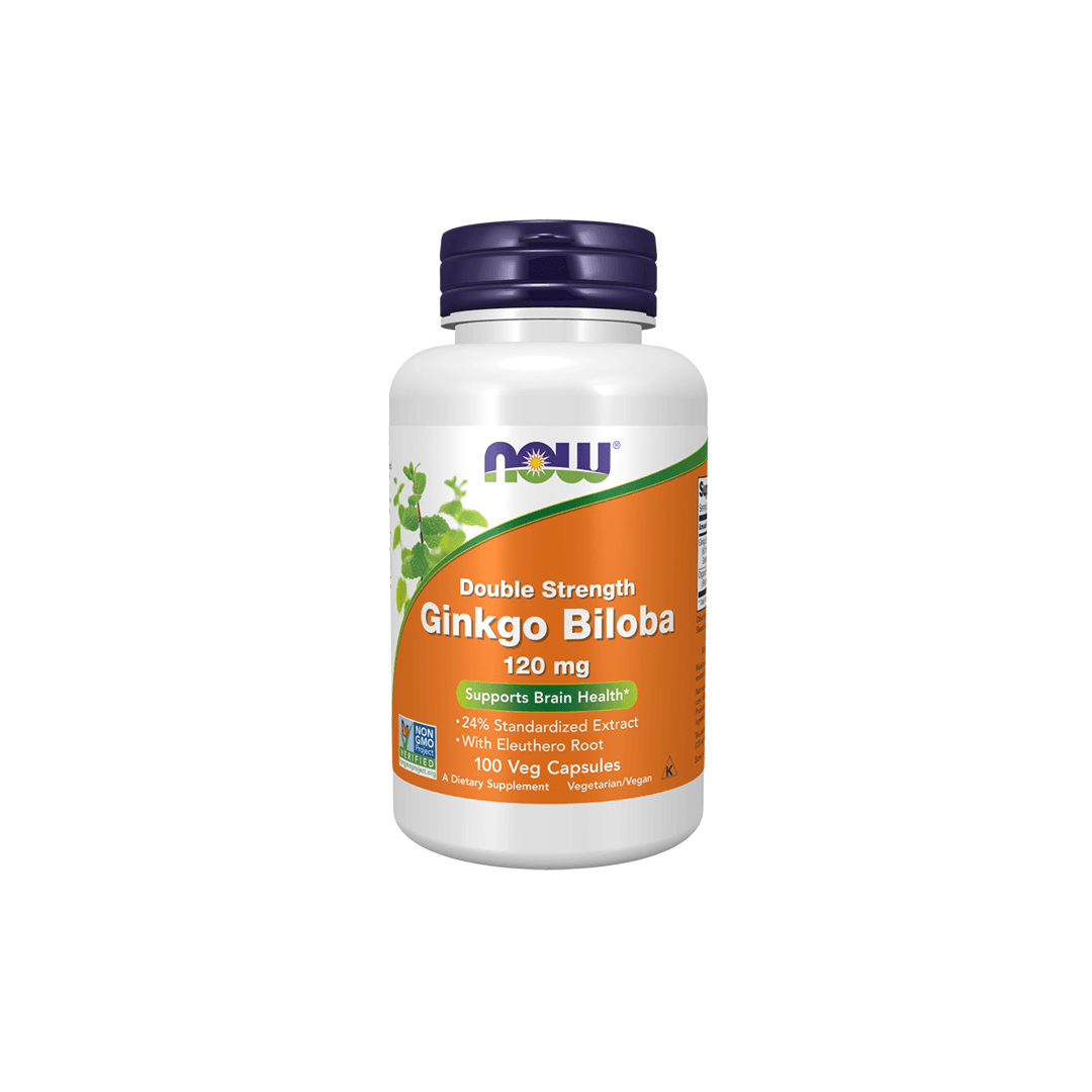 Ginkgo Biloba Double Strenght 120mg - 100 Cápsulas - Now Foods