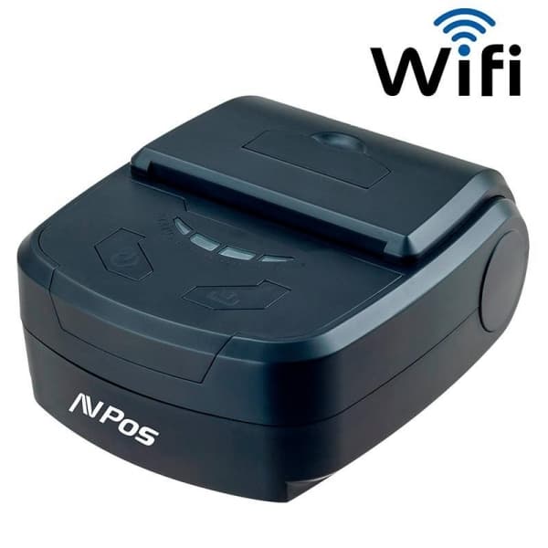 AVPos Impressora Térmica Portátil AVP-MP800R-WF Rugerizada Wi-Fi USB 80mm Preta