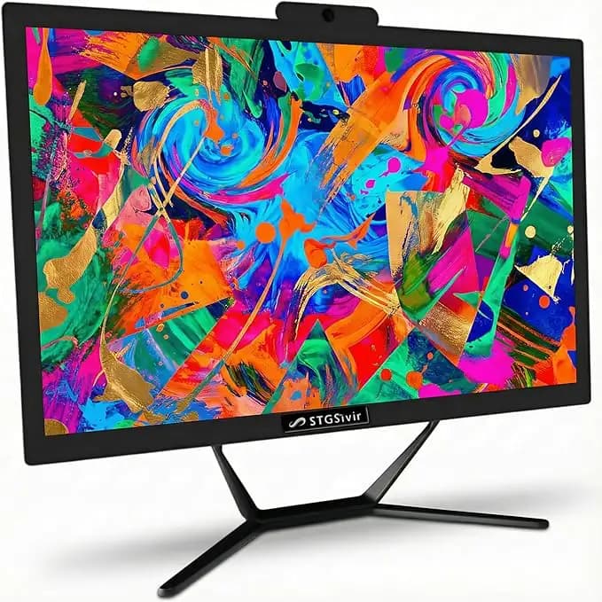 Computador STGsivir All in One 21,5" FHD, Intel i5, 16 GB RAM, 512 GB SSD, Windows 11 Pro, Wi-Fi e Bluetooth, Preto – Desempenho e Design Integrados