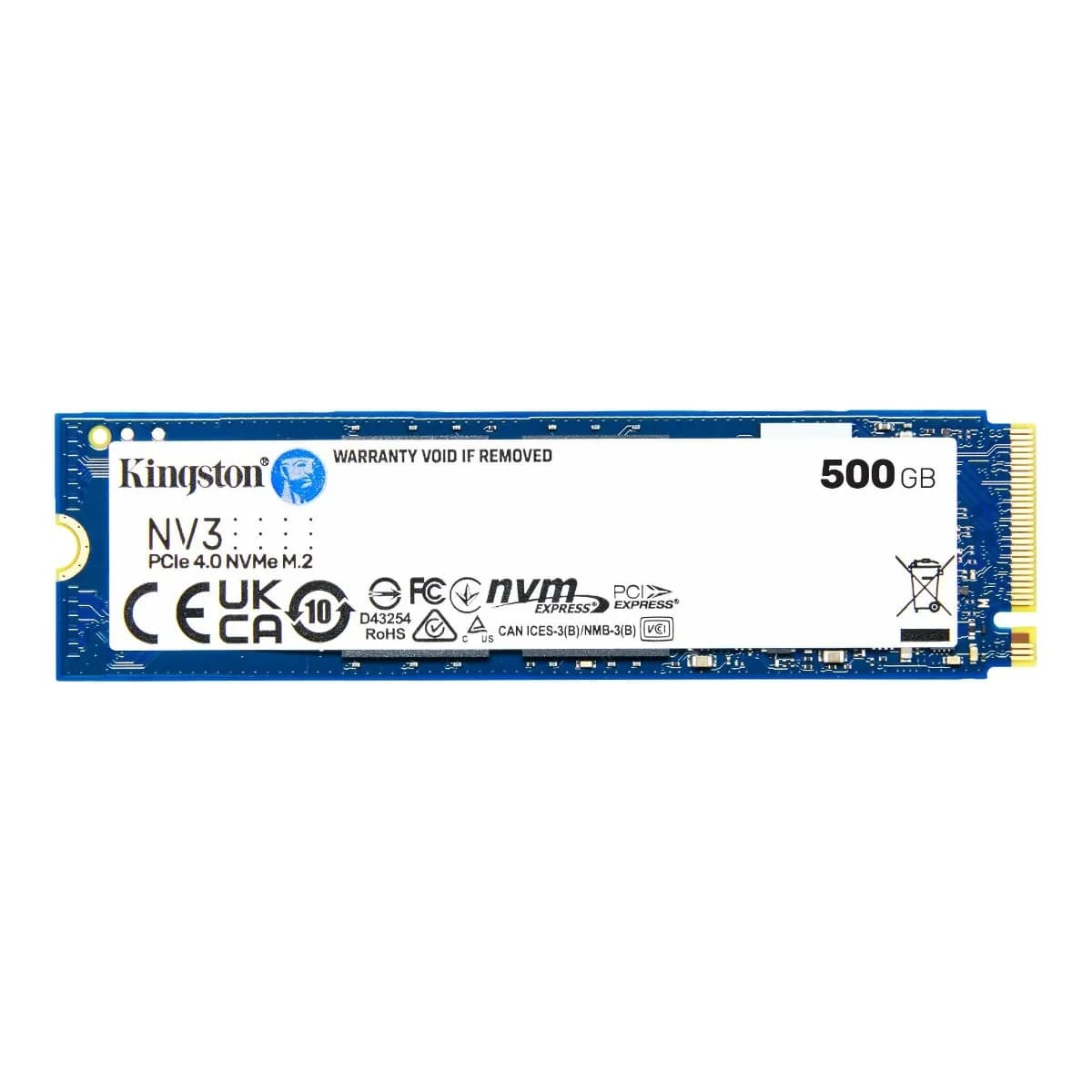 SSD Kingston 500GB NV3 M.2 PCIe 4.0 NVMe - SNV3S/500G