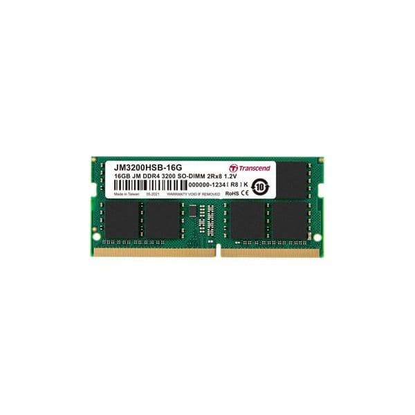 Memória RAM Transcend 16GB DDR4 3200 MT/s SODIMM 260pin 1R - JM3200HSB-16G