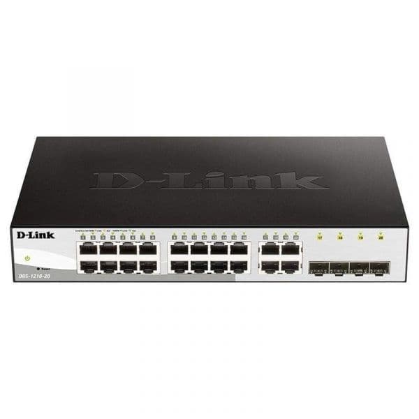 DGS 1210-20 E : 20-Port 10/ 100/ 1000Mbps Gigabit Smart Switch including 4-Port SFP Combo