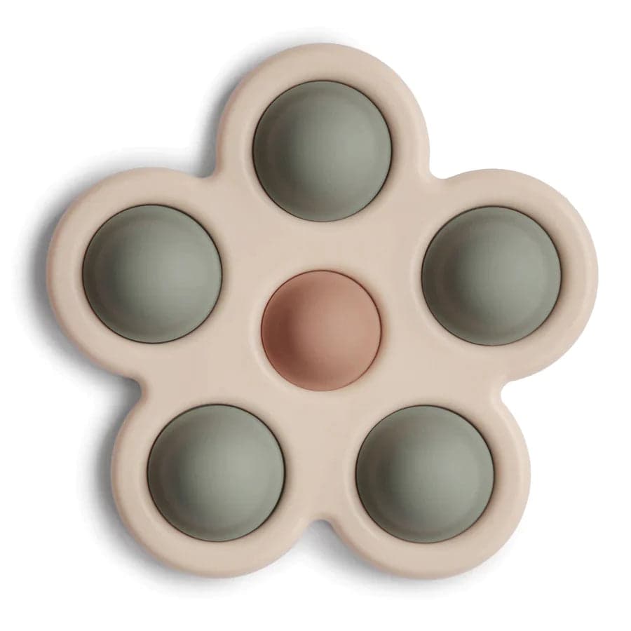 Mushie Brinquedo Sensorial Flor Dried Thyme/natural/shifting Sand
