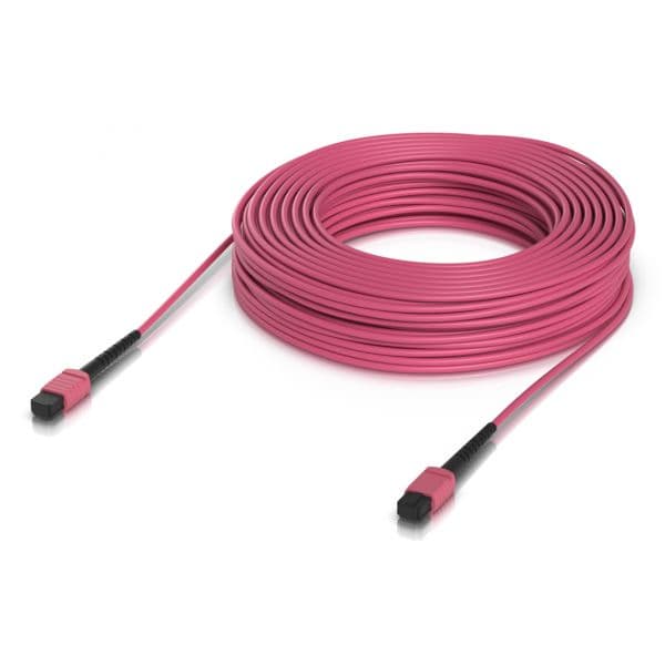 Ubiquiti UACC-OFC-MA-MPMP-30M Cabo de Fibra Ótica OM4 MPO-12 Interior 30m Rosa