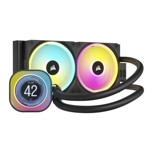 Water Cooler Corsair iCUE LINK H100i LCD 240mm Preto