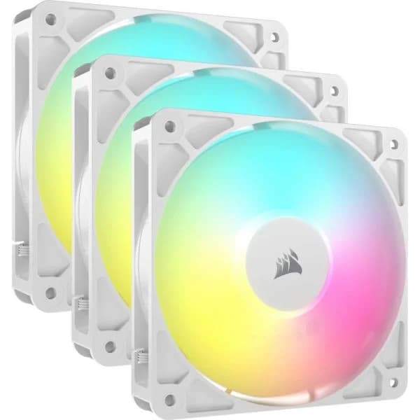 Corsair Pacote triplo de ventoinhas PWM RS120 ARGB 120mm - Branco