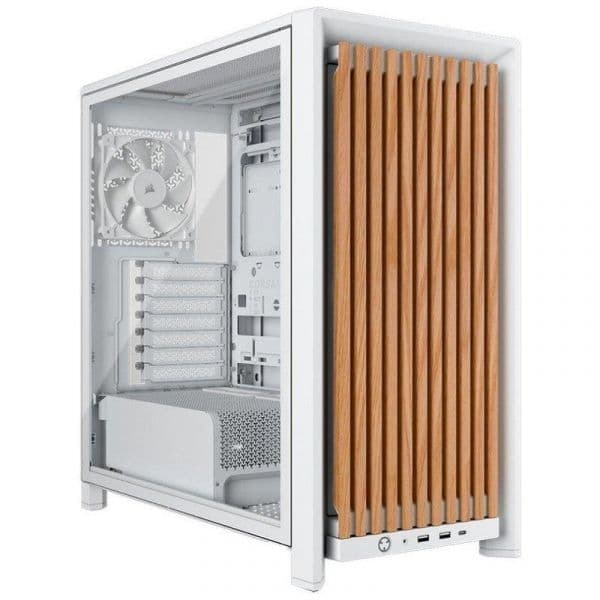 Corsair FRAME 4000D RS Wood Vidro Temperado White