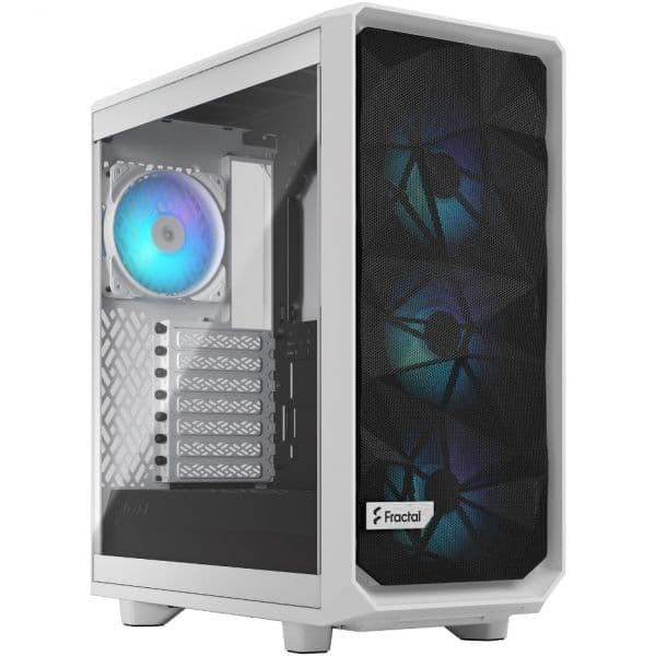 Fractal Design Caixa Meshify 2 Compact Rgb Tg Clear Branca (atx) (vidro Temperado)