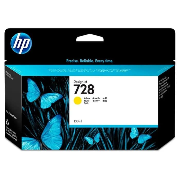 Tinteiro HP 728 130ml Yellow F9J65A