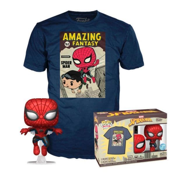 Funko Pop! & T-shirt Marvel Spiderman Comic Cover