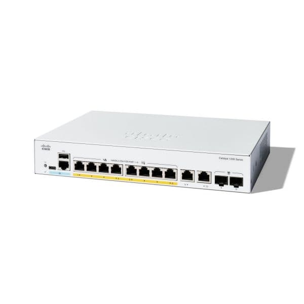 Cisco Switch 8 Ports C1200-8P-E-2G White